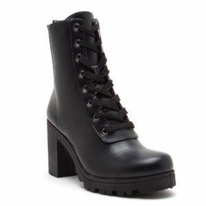 Black Combat 2" Heel Boots